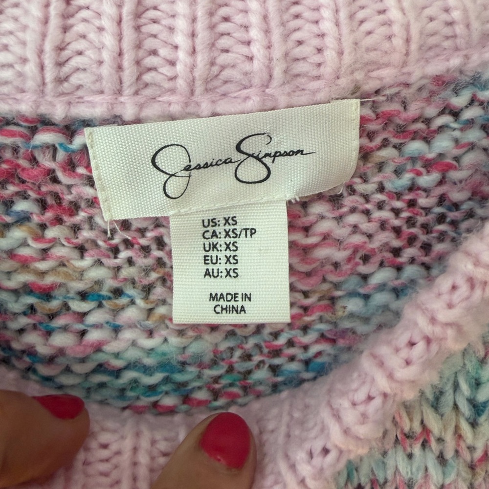 🌸 Multicolor Cropped Sweater - Picture 2 of 6